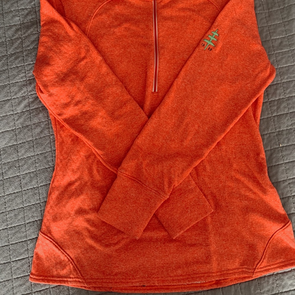 peachy pink workout sweater half zip-up//FJ brand